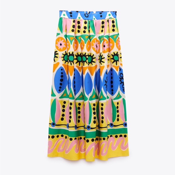 ZARA PRINTED HALTER TOP & MIDI SKIRT 7703/025 7685/024/ 274/034 - Picture 9 of 16